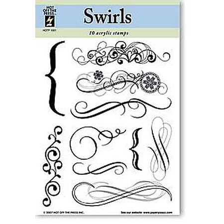 Hot of the Press Clear Stamps - Swirls