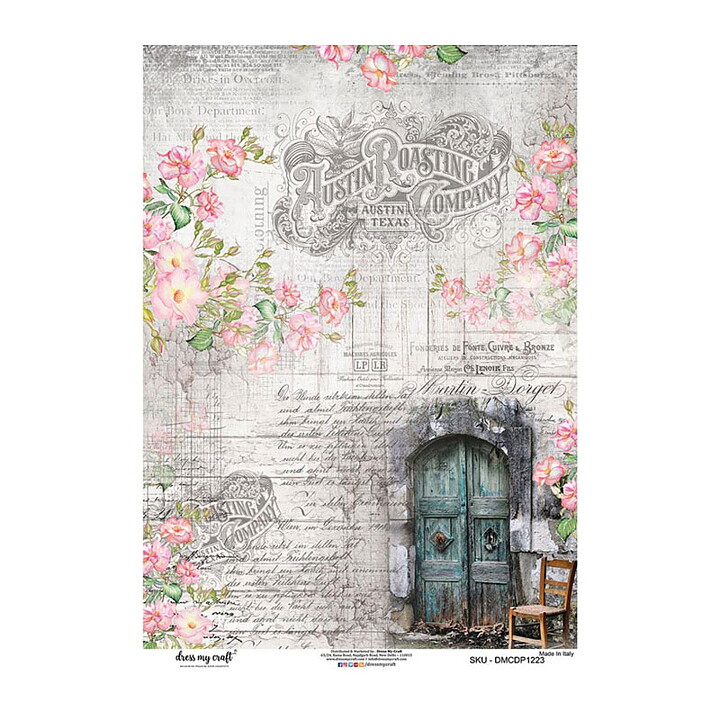 Dress My Craft Decopatch Rice Paper A3 - Austin Roasting Co