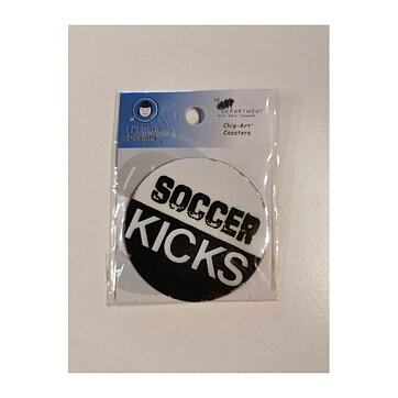 Li'l Davis Designs Chip Art Coasters - Soccer Kicks