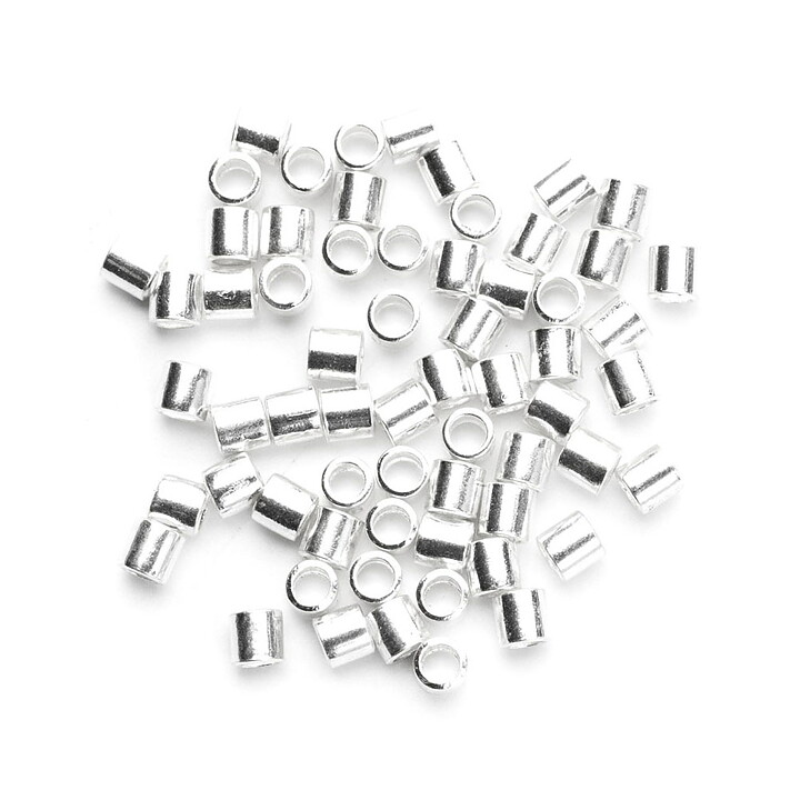Cousin Basic Metal Findings - Silver Crimp Tube 2 mm