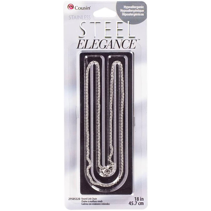 Cousin Stainless Steel Elegance Chain - Round Link