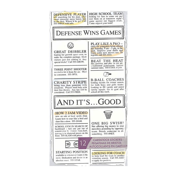 EK Success Sticko Stickers - Classifieds Basketball