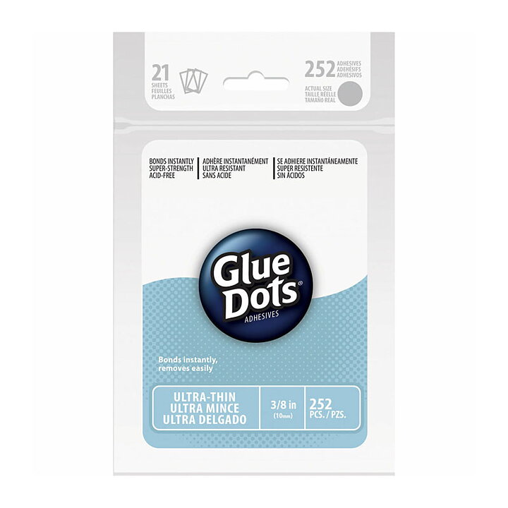 Glue Dots Permanent - Ultra Thin 252 Dots 