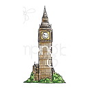 Stamping Bella Cling Rubber Stamps - Rosie & Bernie's Big Ben
