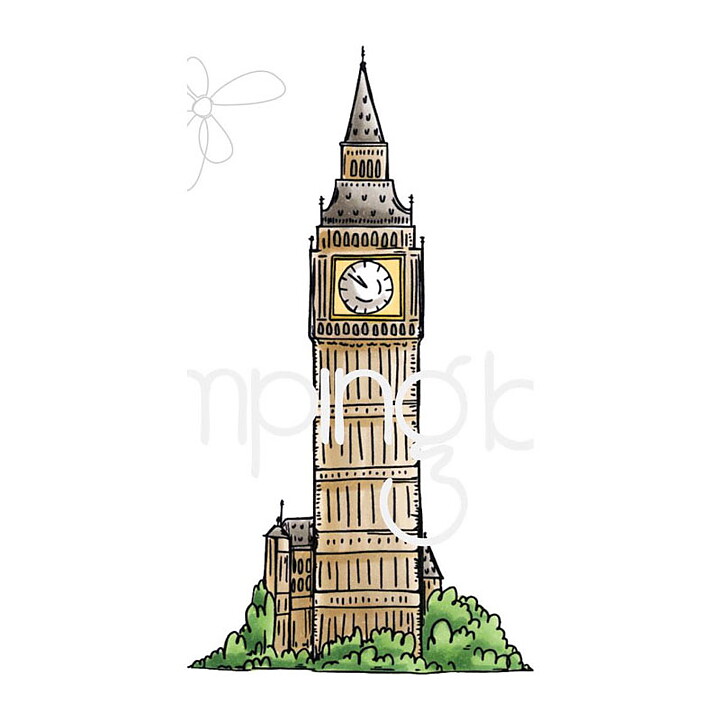 Stamping Bella Cling Rubber Stamps - Rosie & Bernie's Big Ben