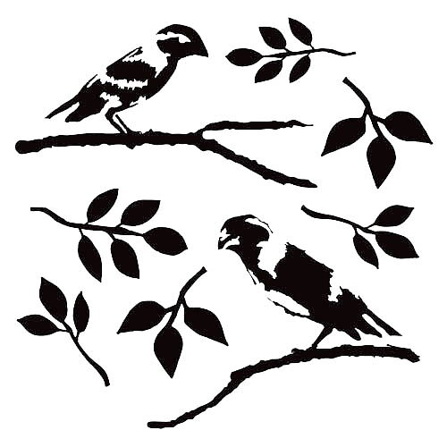 The Crafter's Workshop 6x6 Stencil - Love Birds