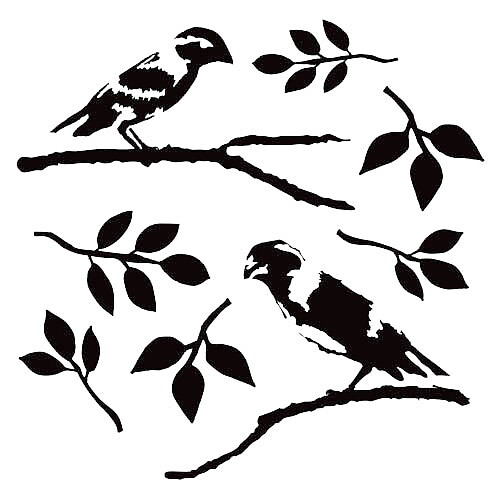 The Crafter's Workshop 6x6 Stencil - Love Birds