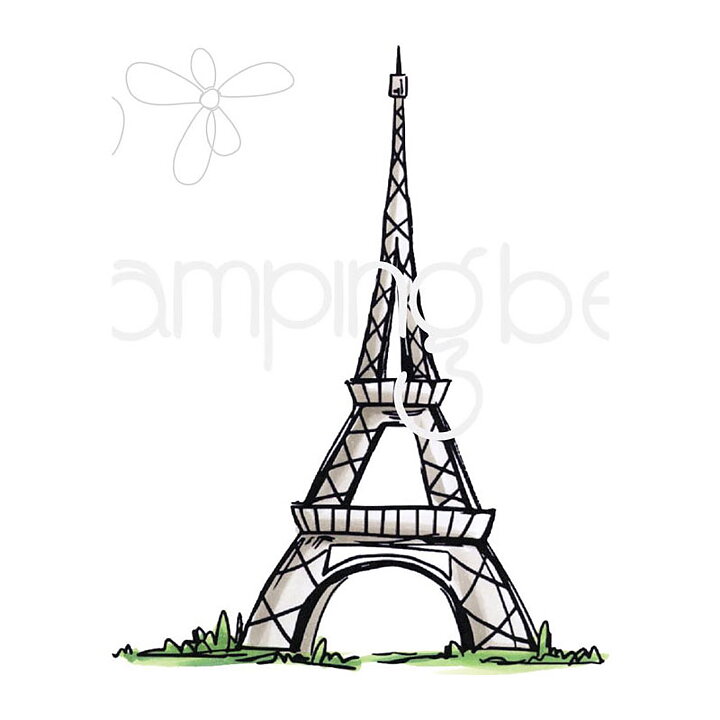 Stamping Bella Cling Rubber Stamps - Rosie & Bernie's Eiffel Tower