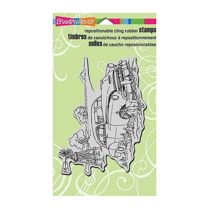 Stampendous Rubber Stamps - Car Pasture