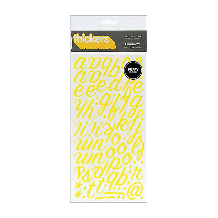 American Crafts Thickers Puffy Glossy Stickers - Rainboots Daisy
