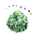 Dress My Craft Sequins - Blossom with Green