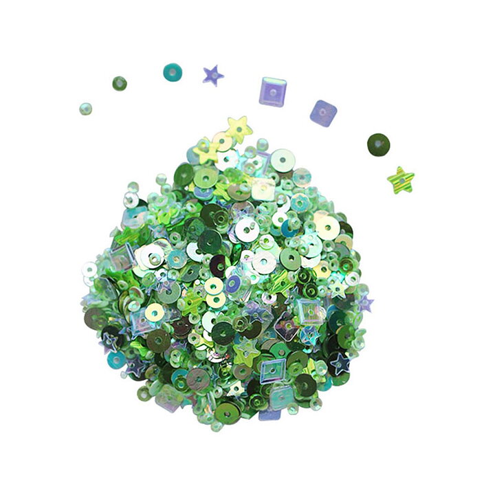 Dress My Craft Sequins - Blossom with Green
