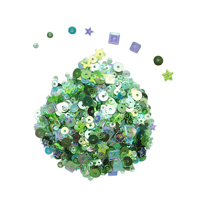 Dress My Craft Sequins - Blossom with Green