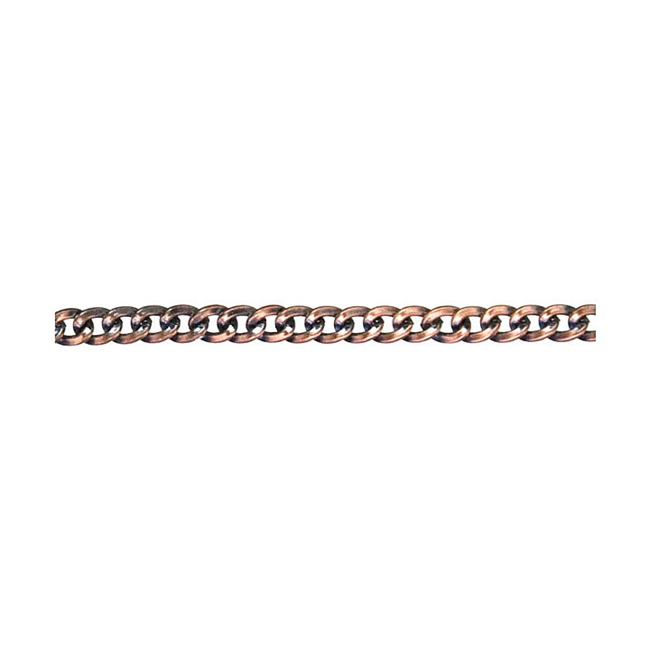 Cousin Basic Metal Findings - Copper  Chain Small Flat Oval 76 cm