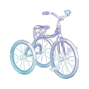 Couture Creations Mini Clear Stamps - Men's Stamps Tricycle