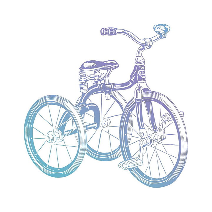 Couture Creations Mini Clear Stamps - Men's Stamps Tricycle