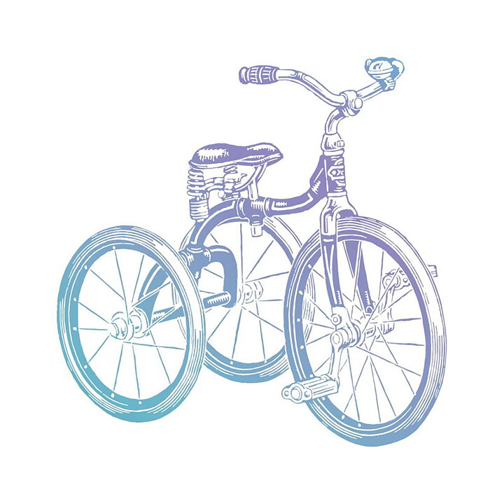 Couture Creations Mini Clear Stamps - Men's Stamps Tricycle