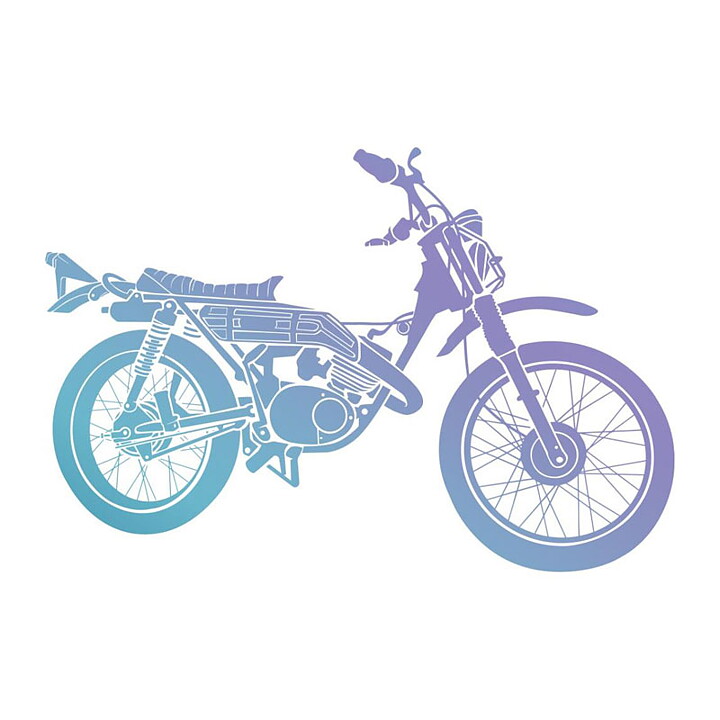 Couture Creations Mini Clear Stamps - Men's Stamps Motorcycle