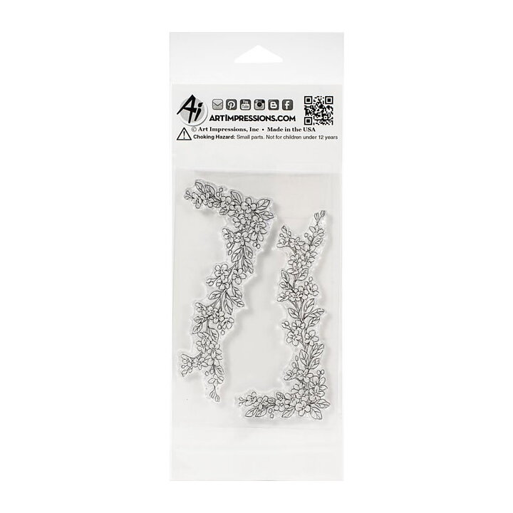 Art Impressions Clear Stamps Bible Journaling - Blossom Border Set