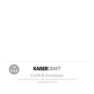 Kaisercraft Cards & Envelopes - White