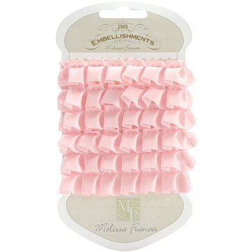 Melissa Frances Pleated Satin Ribbon - Pink