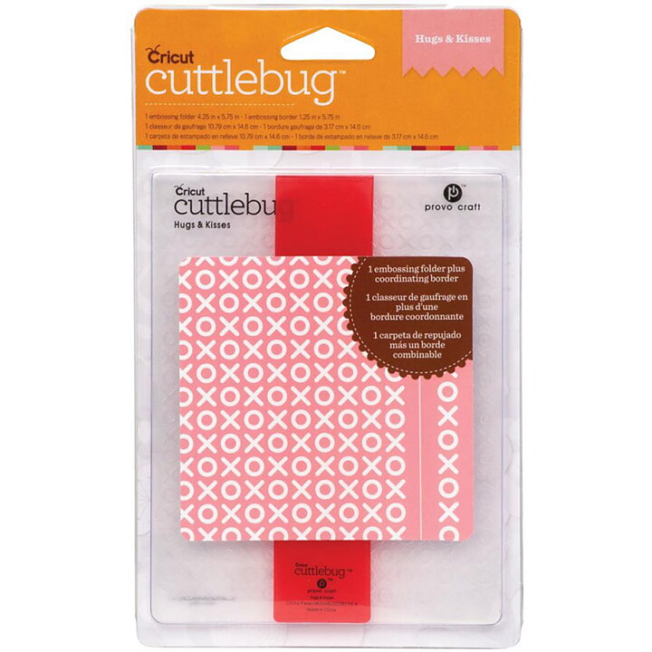 Provo Craft Cuttlebug Embossing Folder/border set A2 - Hugs & Kisses