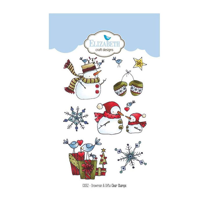 Elisabeth Craft Designs Clear Stamps - Snowman & Gifts