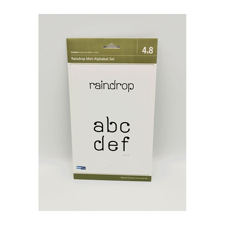 Quickutz Dies Alphabet Set Mini - Raindrop