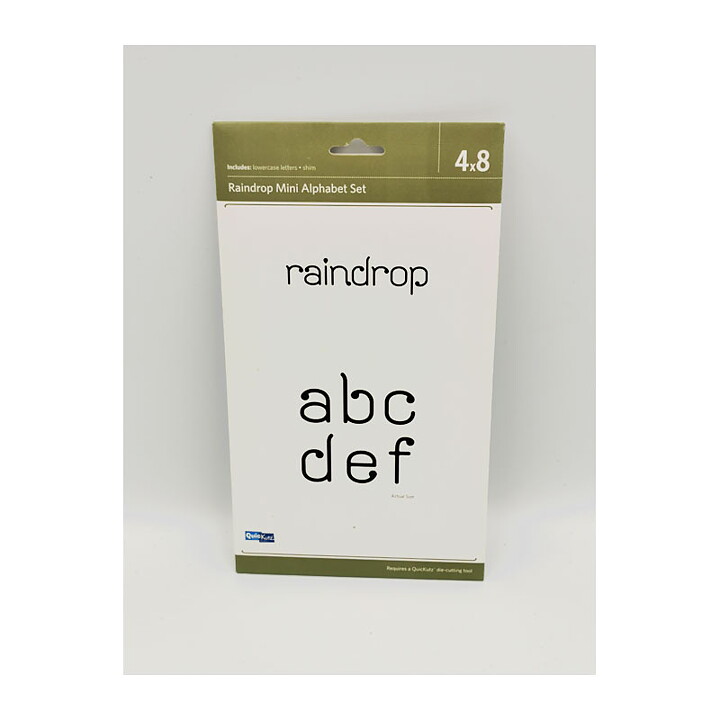 Quickutz Dies Alphabet Set Mini - Raindrop