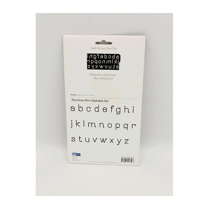 Quickutz Dies Alphabet Set Mini - Raindrop