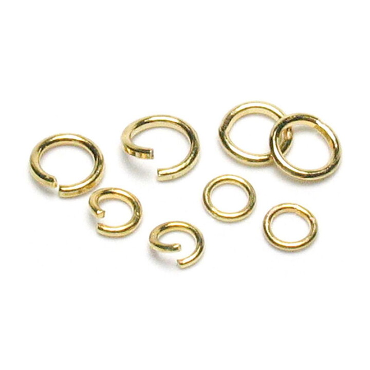 Cousin Basic Metal Findings - Antique Gold Jump Rings 4 - 6 mm