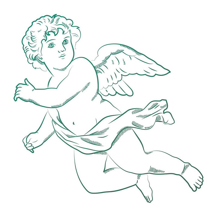 Couture Creations Mini Clear Stamps - Naughty Or Nice Cherub