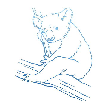 Couture Creations Mini Clear Stamps - Sunburnt Country Koala