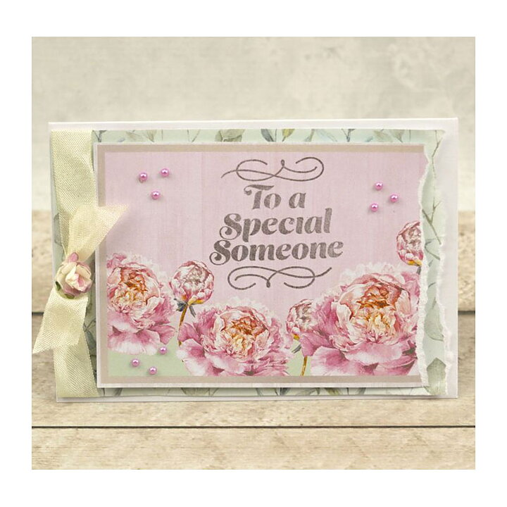 Couture Creations Mini Clear Stamps - Peaceful Peonies To A Special Someone