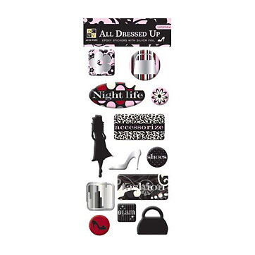 DCWV Stickers All Dressed Up - Lipstick 1