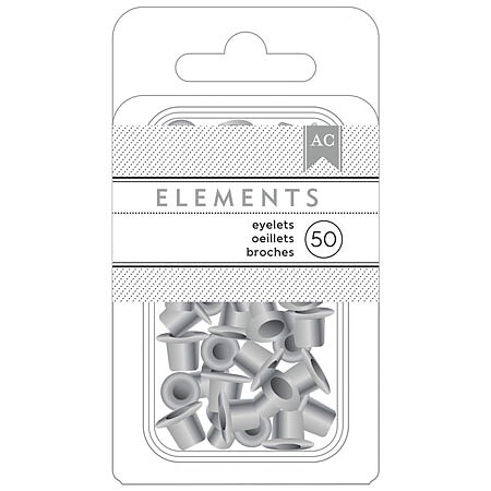 American Crafts Elements - Eyelets 50 Pack Silver