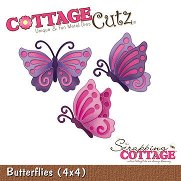 Cottage Cutz Dies 4x4 Animals Butterflies