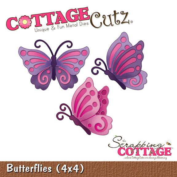 Cottage Cutz Dies 4x4 Animals Butterflies