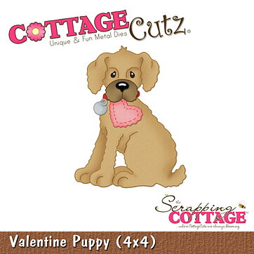 Cottage Cutz Dies 4x4 Animals Puppy Valentine