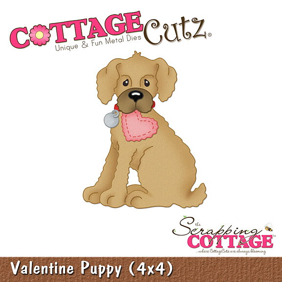 Cottage Cutz Dies 4x4 Animals Puppy Valentine