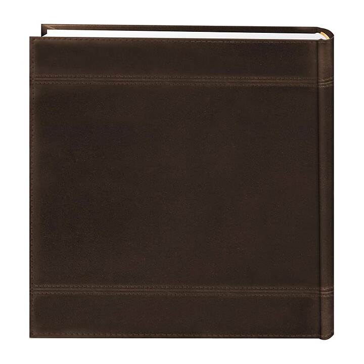 Pioneer 8x8 Embroidered Scroll Leatherette Photo Album - Brown