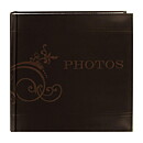 Pioneer 8x8 Embroidered Scroll Leatherette Photo Album - Brown