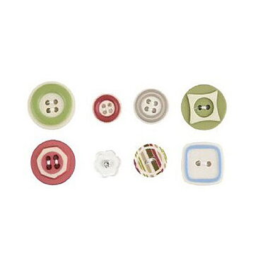 Making Memories Buttons - Vintage Hip Paisley