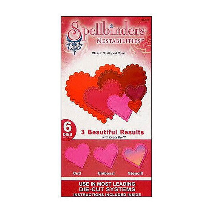 Spellbinders Nestabilities Dies - Classic Scalloped Hearts