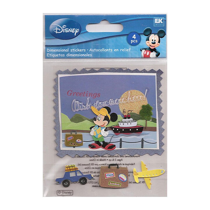 EK Success Disney Dimensional Stickers - Mickey Postcard