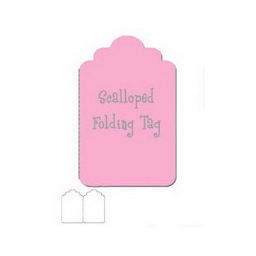 BK Dies 3x4 Basic Shapes Tag Folding Scalloped