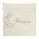 Pioneer 8x8 Embroidered Scroll Leatherette Photo Album - Wedding Ivory