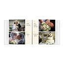 Pioneer 8x8 Embroidered Scroll Leatherette Photo Album - Wedding Ivory