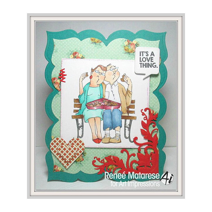 Art Impressions Valentine's Cling Rubber Stamps - Love Thing Set