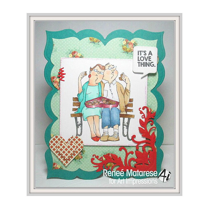 Art Impressions Valentine's Cling Rubber Stamps - Love Thing Set